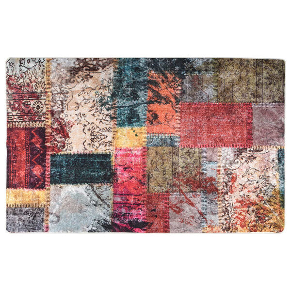 vidaXL Teppich Waschbar Patchwork Mehrfarbig 160x230 cm Rutschfest