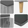 vidaXL Flurbank mit Kissen mit Speicher Graues Sonoma 60 x 38 x 46 cm