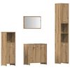 vidaXL 4-tlg. Badm&ouml;bel-Set Artisan-Eiche Holzwerkstoff