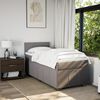 vidaXL Boxspringbett mit Matratze Taupe 90x200 cm Stoff