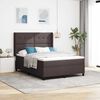 vidaXL Boxspringbett mit Matratze Dunkelbraun 140 x 190 cm Stoff