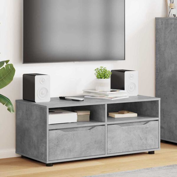 vidaXL TV-Schr&auml;nk Beton Grau 100 x 48 x 43 cm Holzwerkstoff