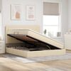vidaXL Aufbewahrungsbett mit Matratze Creme 160 x 200 cm Polyester