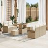 vidaXL Garten-Sofa-Set 8 pcs Beige Poly-Rattan