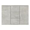 vidaXL Sideboard Betongrau 91x29,5x65 cm Holzwerkstoff