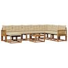 vidaXL Outdoor-Sofagarnitur 9 stk. 8-Sitzer Natur und Beige