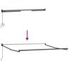 vidaXL Einziehbare Markise Schwarz 350 x 250 cm