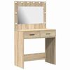 vidaXL Schminktisch Sonoma-Eiche 78,5 x 41 x 135 cm Holzwerkstoff