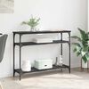 vidaXL Konsolentisch mit Regal Schwarz Eichen-Optik 100 x 29 x 75 cm
