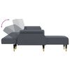 vidaXL Schlafsofa in L-Form Dunkelgrau 271x140x70 cm Samt