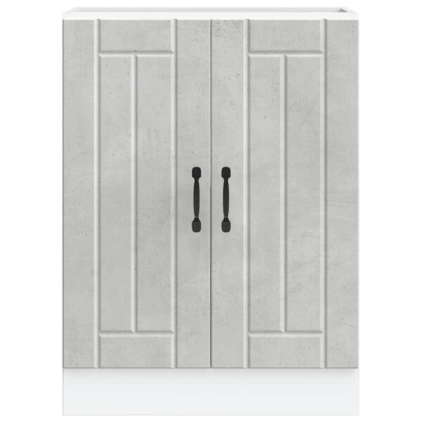 vidaXL Spülenunterschrank Lucca Betongrau Holzwerkstoff