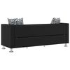 vidaXL Sofa-Set Kunstleder 3-Sitzer und 2-Sitzer Schwarz
