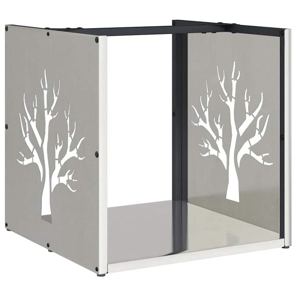 vidaXL Brennholzregal 40x40x40 cm Edelstahl