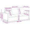 vidaXL Sofa Weinrot Gesamtabmessungen: 198 x 78 x 80 cm (B x T x H)