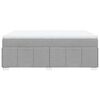 vidaXL Boxspringbett mit Matratze Hellgrau 140x200 cm Stoff