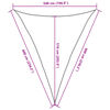 vidaXL Sonnensegel 160 g/m&sup2; Wei&szlig; 5x6x6 m HDPE