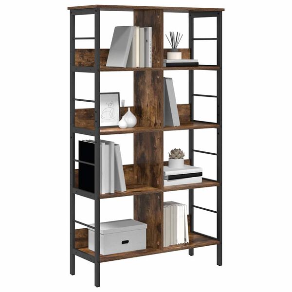vidaXL B&uuml;cherregal Ger&auml;ucherte Eiche 82 x 32 x 144,5 cm Holzwerkstoff