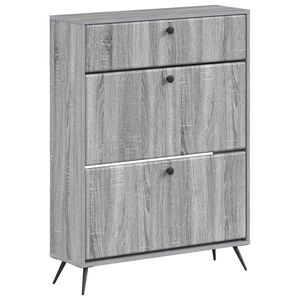 vidaXL Schuhschrank BREDA 78 x 24 x 103 cm Holzwerkstoff Sonoma-Grau