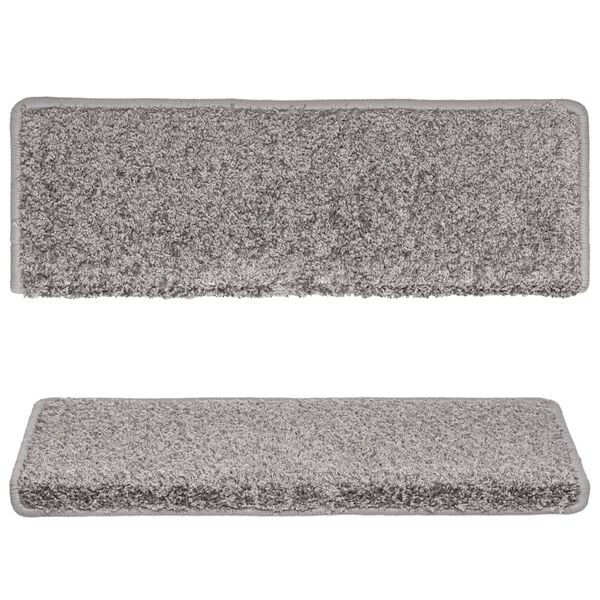 vidaXL Stufenmatten 15 Stk. 65x21x4 cm Grau Rechteckiger Rand