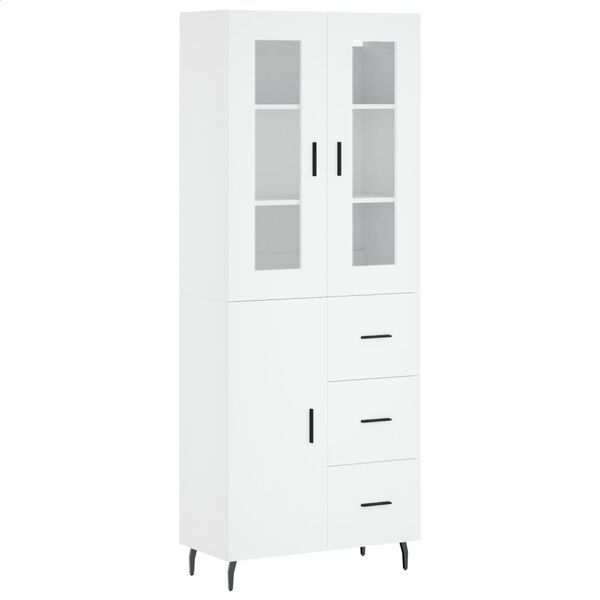 vidaXL Highboard Wei&szlig; 69,5x34x180 cm Holzwerkstoff