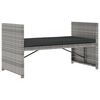 vidaXL 5-tlg. Garten-Lounge-Set mit Auflagen Poly Rattan Grau