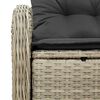 vidaXL Gartensofa Hellgrau 121 x 62 x 69cm Poly-Rattan
