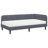 vidaXL Eckbettgestell Dunkelgrau 90 x 190 cm Samt