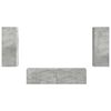 vidaXL TV-Schrankset Wandmontiert 2 pcs Beton Grau Holzwerkstoff