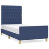 vidaXL Bettgestell ohne Matratze Blau 90x190 cm Stoff