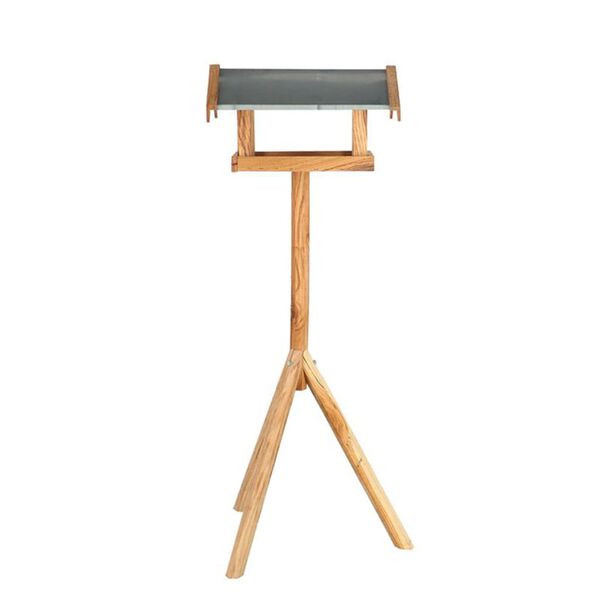 Esschert Design Vogel-Futterhaus mit rechteckigem Dach Stahl