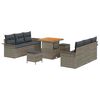 vidaXL Garten-Sofa-Set 9 Stk. 8-Sitzanzahl Grau