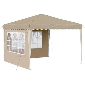vidaXL Pop-up Partyzelt 288 x 288 x 245 cm Creme Oxford-Stoff