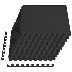 vidaXL Pool Bodenschutzmatte 40 stk. Schwarz 14,4 m&sup2; EVA-Schaum