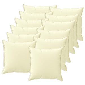 vidaXL Kissenbezug 12 stk. HOUTEN Creme 40 x 40 cm Polyester