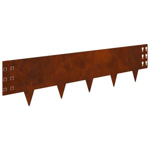 vidaXL Raseneinfassung 30 stk. 100 x 25 cm Stahl Rostig
