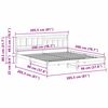 vidaXL Bettrahmen mit Kopfteil Wei&szlig; 200 x 200 cm Massives Kiefernholz