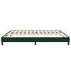 vidaXL Boxspringbett ohne Matratze Dunkelgr&uuml;n 200x210 cm Samt