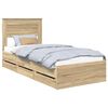 vidaXL Bettrahmen Sonoma-Eiche 90 x 200 cm Ingenieurs Holz