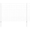 vidaXL Zaun mit Pfosten Silber 1,5 x 25 m Stahl