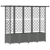 vidaXL Hochbeet mit Rankgitter und Dach Hellgrau 202 x 40 x 136 cm PP