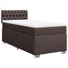 vidaXL Boxspringbett mit Matratze Dunkelbraun 90x190 cm Stoff