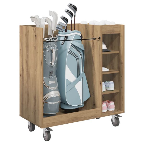 vidaXL Golf Schrank Mit Rad Uni Artisan-Eiche 90 x 45 x 98 cm
