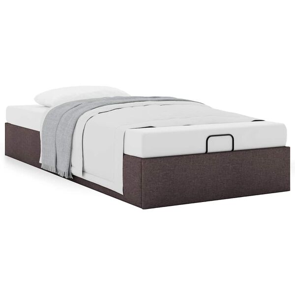 vidaXL Ottoman-Bett ohne Matratze Dunkelbraun 90x200 cm Stoff