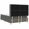 vidaXL Boxspringbett mit Matratze Dunkelgrau 140 x 200 cm Stoff