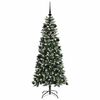 vidaXL K&uuml;nstlicher Weihnachtsbaum mit 150 LEDs mit St&auml;nder Gr&uuml;n 150 cm