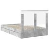 vidaXL Aufbewahrungsbett Beton Grau 135 x 190 cm Holzwerkstoff