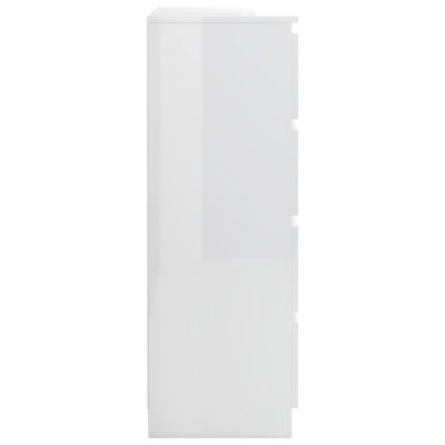 vidaXL Sideboard Hochglanz-Weiß 60x35x98,5 cm Holzwerkstoff
