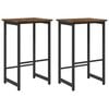 vidaXL Barhocker 2 pcs Raucheiche 40 x 32 x 64 cm Holzwerkstoff
