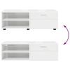 vidaXL Holzschrank Hochglanz Wei&szlig; 100,5 x 39 x 30 cm Holzwerkstoff