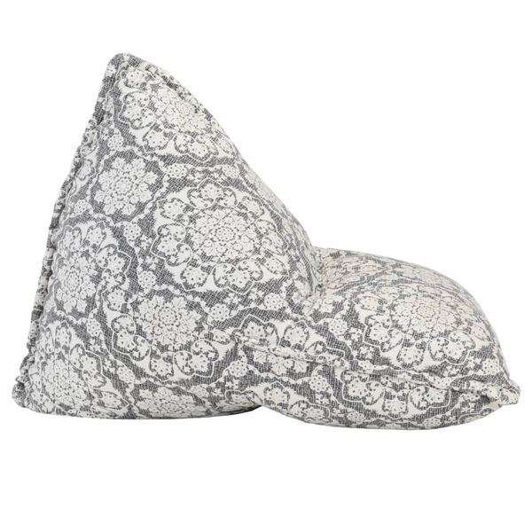 vidaXL Beanbag Hellgrau Stoff Patchwork